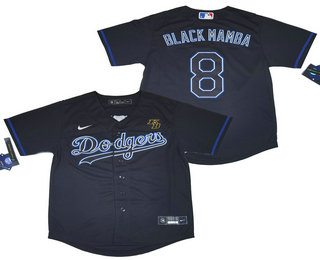 Los Angeles Dodgers #8 Kobe Bryant Black Mamba Lights Out Black Fashion Stitched Cool Base Jersey Los Angeles Dodgers #8 Kobe Bryant Black Mamba Lights Out Black Fashion Stitched Cool Base Jersey