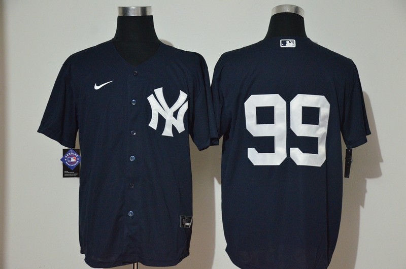 New York Yankees #99 Aaron Judge No Name Navy Blue Stitched Cool Base Jersey
