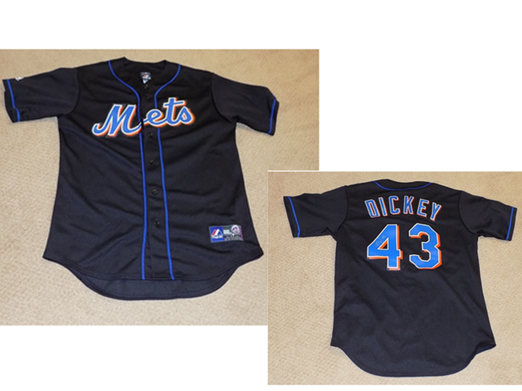 New York Mets #43 R.A.Dickey Majestic alternative black authentic game jersey New York Mets #43 R.A.Dickey Majestic alternative black authentic game jersey