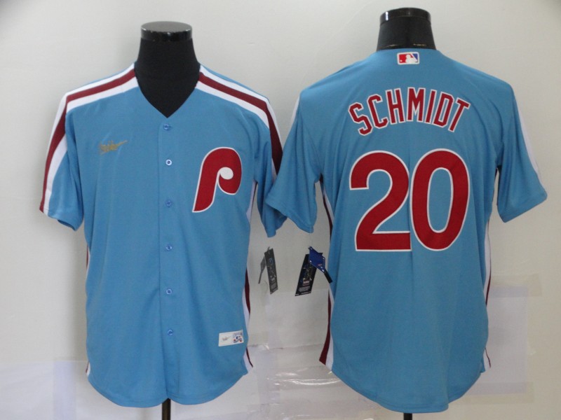 Philadelphia Phillies #20 Mike Schmidt Light Blue Cooperstown Collection Stitched Jersey
