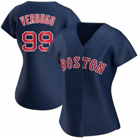 Women's Red Sox #99 Alex Verdugo Navy Blue Alternate Stitched Baseball Jersey