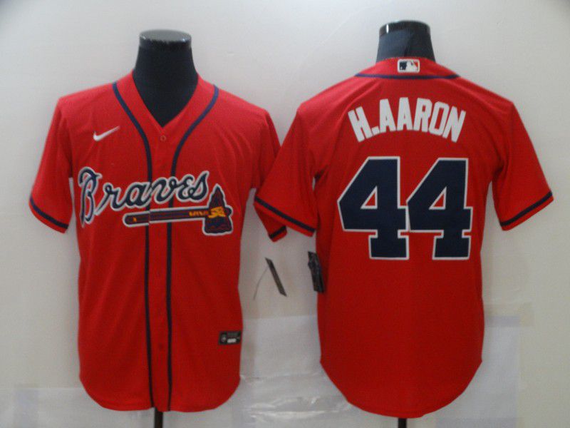 Atlanta Braves #44 H.aaron Red Game Jerseys Atlanta Braves #44 H.aaron Red Game Jerseys