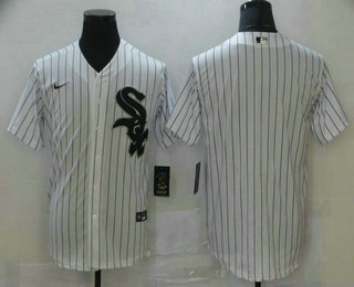 Chicago White Sox Team White Pinstripe Stitched Cool Base Jersey