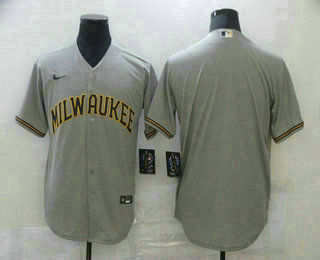 Milwaukee Brewers Team Gray Stitched Cool Base Jersey Milwaukee Brewers Team Gray Stitched Cool Base Jersey