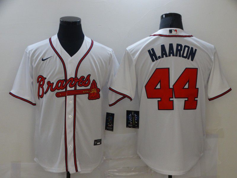 Atlanta Braves 44 H.Aaron White Game 2021 Jersey Atlanta Braves 44 H.Aaron White Game 2021 Jersey