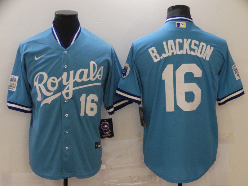 Kansas City Royals 16 B.Jackson Light blue Game 2021 Jersey Kansas City Royals 16 B.Jackson Light blue Game 2021 Jersey