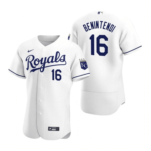 Kansas City Royals #16 Andrew Benintendi White Flex Base Stitched Jersey