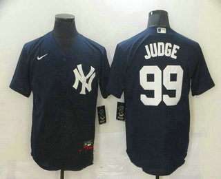 New York Yankees #99 Aaron Judge Navy Blue Stitched Cool Base Jersey