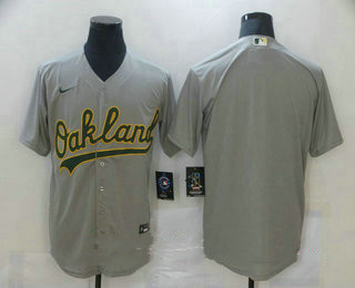 Oakland Athletics Team Gray Stitched Cool Base Jersey