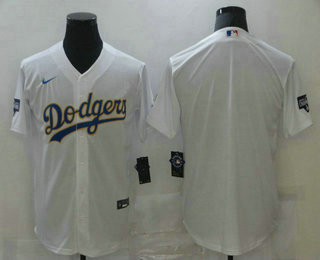 Los Angeles Dodgers Team White Gold Championship Stitched Cool Base Jersey Los Angeles Dodgers Team White Gold Championship Stitched Cool Base Jersey
