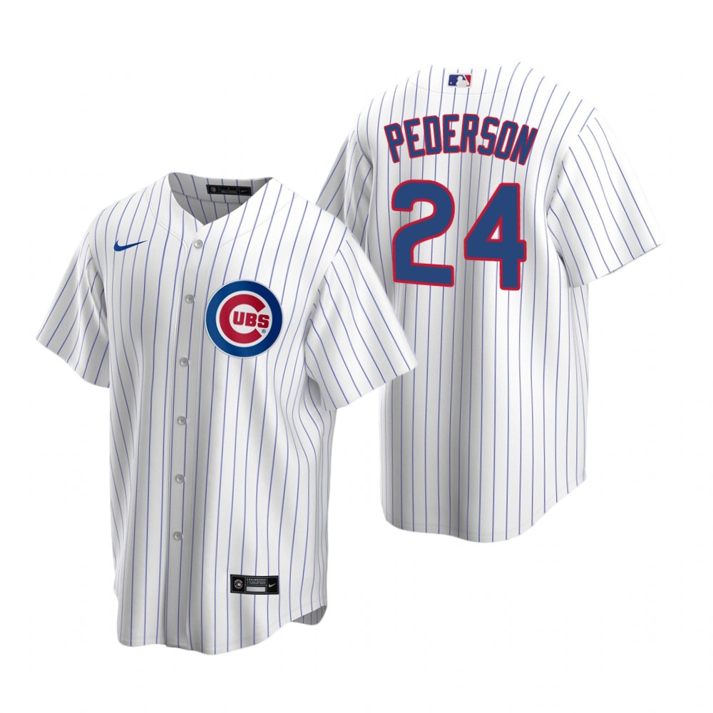 Chicago Cubs #24 Joc Pederson White Replica Home Jersey