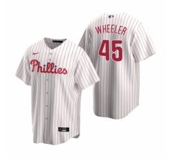 Philadelphia Phillies 45 Zack Wheeler White Home Stitched Baseball Jersey