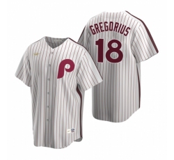 Philadelphia Phillies 18 Didi Gregorius White Cooperstown Collection Home Stitched Baseball Jersey