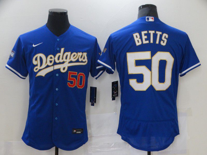 Los Angeles Dodgers 50 Betts Blue Elite 2021 Jersey Los Angeles Dodgers 50 Betts Blue Elite 2021 Jersey
