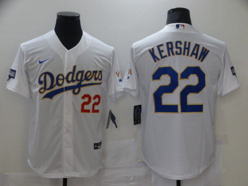 Los Angeles Dodgers 22 Kershaw White Game 2021 Jersey