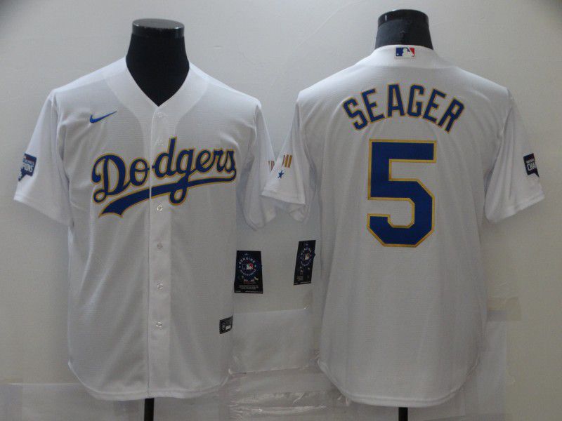 Los Angeles Dodgers 5 Seager White Game 2021 Jersey