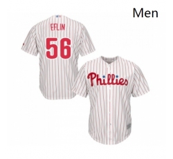 Philadelphia Phillies 56 Zach Eflin Replica White Red Strip Home Cool Base Baseball Jersey Philadelphia Phillies 56 Zach Eflin Replica White Red Strip Home Cool Base Baseball Jersey
