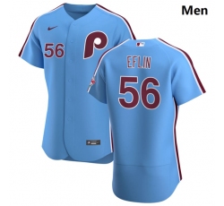 Philadelphia Phillies 56 Zach Eflin Light Blue Alternate 2020 Authentic Player Jersey