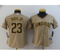 Women's Padres 23 Fernando Tatis Jr Brown 2020 Cool Base Jersey