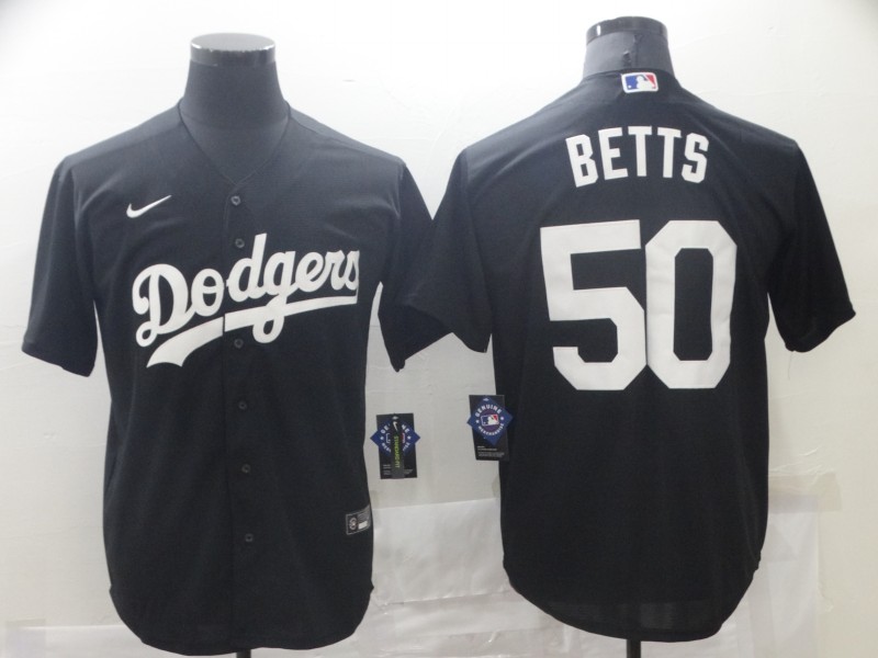 Los Angeles Dodgers 50 Betts Black Game 2021 Jersey