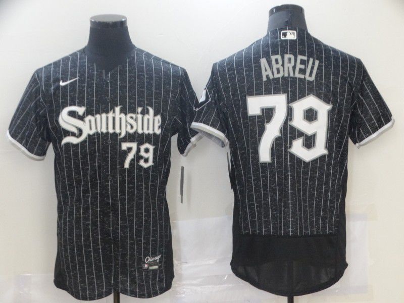 Chicago White Sox #79 Jose Abreu Black 2021 City Connect Stitched Flex Base Jersey Chicago White Sox #79 Jose Abreu Black 2021 City Connect Stitched Flex Base Jersey