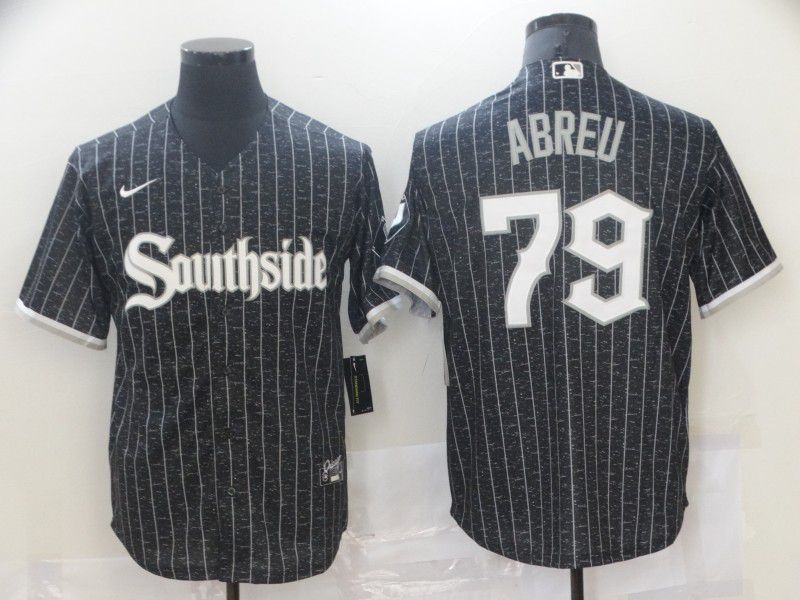 Chicago White Sox #79 Jose Abreu Black 2021 City Connect Stitched Cool Base Jersey Chicago White Sox #79 Jose Abreu Black 2021 City Connect Stitched Cool Base Jersey