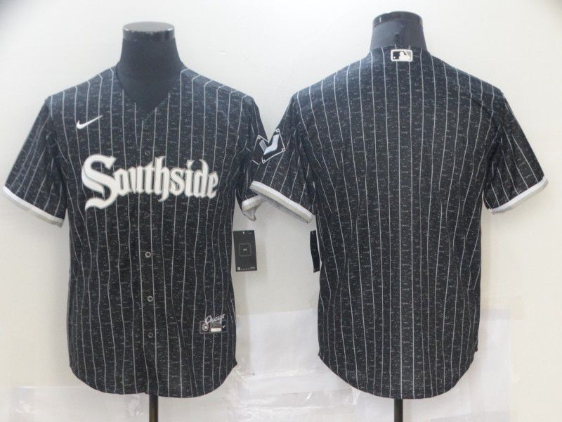 Chicago White Team Black 2021 City Connect Stitched Cool Base Jersey