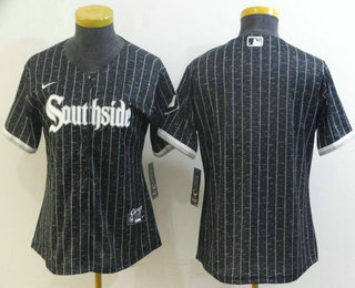 Women's Chicago White Sox Team Black 2021 City Connect Stitched Cool Base Jersey Women's Chicago White Sox Team Black 2021 City Connect Stitched Cool Base Jersey