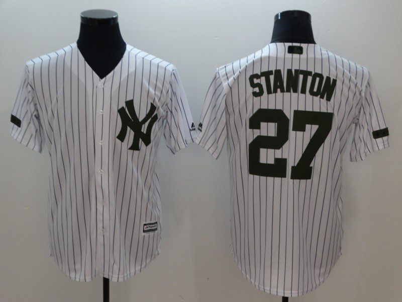 New York Yankees 27 Stanton White Game 2021 Jersey