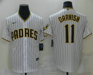 San Diego Padres #11 Yu Darvish White Stitched Cool Base Jersey