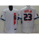 San Diego Padres #23 Fernando Tatis Jr White 2021 All Star Stitched Flex Base Jersey