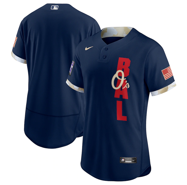 Baltimore Orioles Team 2021 Navy All-Star Flex Base Stitched Jersey