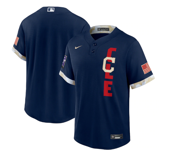 Cleveland Indians Team 2021 Navy All-Star Cool Base Stitched Jersey