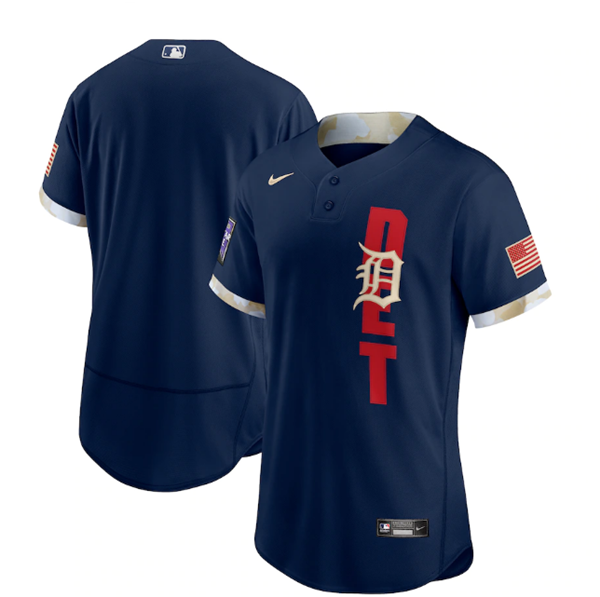 Detroit Tigers Team 2021 Navy All-Star Flex Base Stitched Jersey