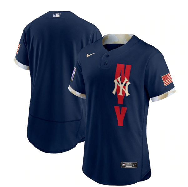 New York Yankees Team 2021 Navy All-Star Flex Base Stitched Jersey New York Yankees Team 2021 Navy All-Star Flex Base Stitched Jersey