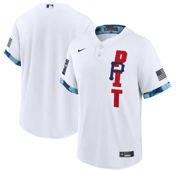 Pittsburgh Pirates Team 2021 White All-Star Cool Base Stitched Jersey