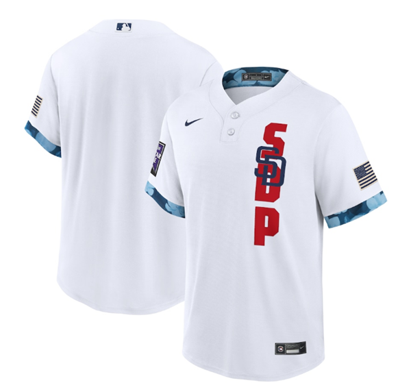 San Diego Padres Team 2021 White All-Star Cool Base Stitched Jersey San Diego Padres Team 2021 White All-Star Cool Base Stitched Jersey