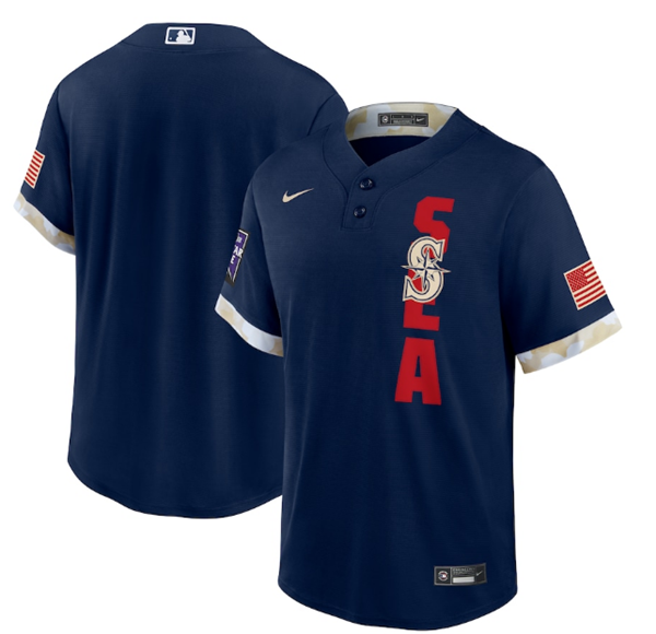 Seattle Mariners Team 2021 Navy All-Star Cool Base Stitched Jersey Seattle Mariners Team 2021 Navy All-Star Cool Base Stitched Jersey