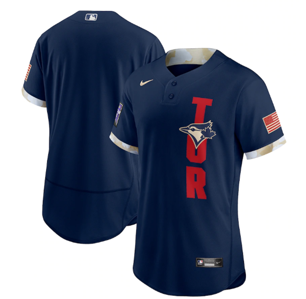 Toronto Blue Jays Team 2021 Navy All-Star Flex Base Stitched Jersey Toronto Blue Jays Team 2021 Navy All-Star Flex Base Stitched Jersey