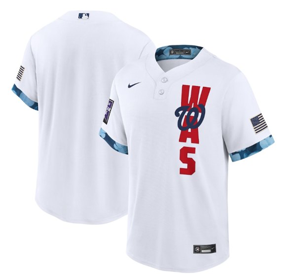 Washington Nationals Team 2021 White All-Star Cool Base Stitched Jersey Washington Nationals Team 2021 White All-Star Cool Base Stitched Jersey