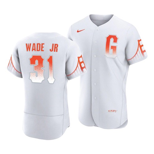 San Francisco Giants #31 LaMonte Wade Jr White 2021 City Connect Flex Base Jersey