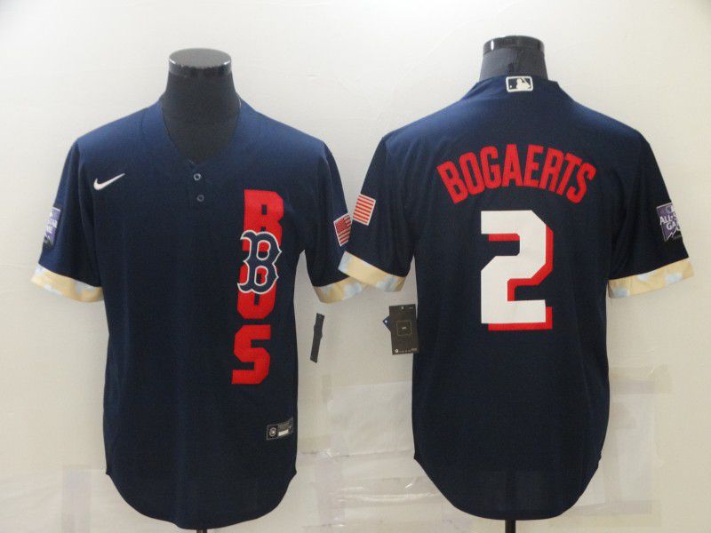 Boston Red Sox 2 Bogaerts Blue 2021 All Star Game Jersey
