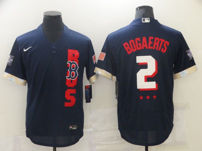 Boston Red Sox 2 Bogaerts Blue 2021 All Star Elite Jersey