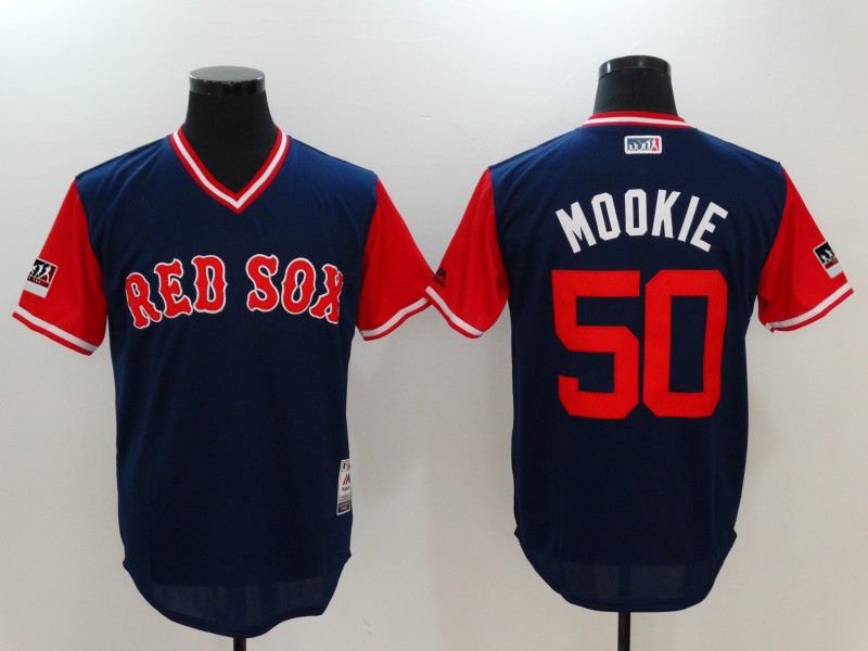 Boston Red Sox 50 Mookie Blue Game Legend Edition Jersey