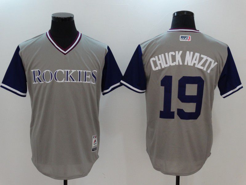 Colorado Rockies 19 Chuck nazty Gray Game Legend Edition Jersey Colorado Rockies 19 Chuck nazty Gray Game Legend Edition Jersey