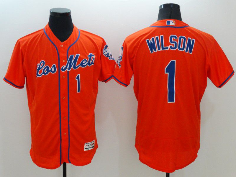 New York Mets 1 Wilson Orange Elite 2021 Jerseys New York Mets 1 Wilson Orange Elite 2021 Jerseys