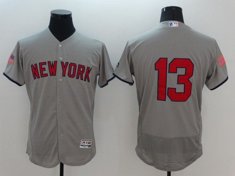 New York Yankees 13 No name Gray Elite Independent Edition 2021 Jerseys