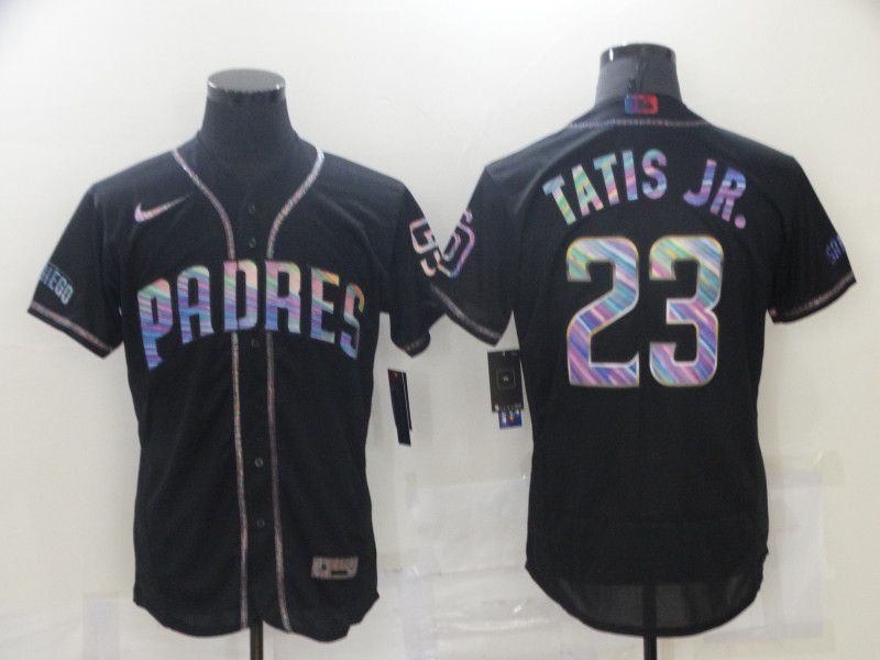 San Diego Padres 23 Tatis jr Black Colorful Edition Elite 2021 Jersey