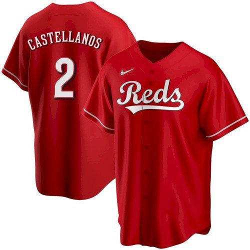 Cincinnati Reds #2 Nick Castellanos Red 2021 Replica Alternate Jersey