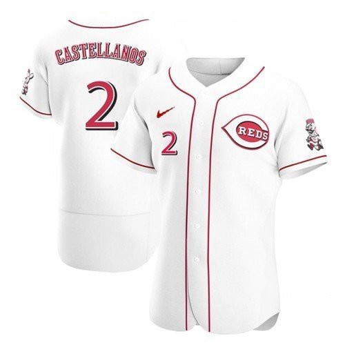 Cincinnati Reds #2 Nick Castellanos White 2021 Home Player Jersey